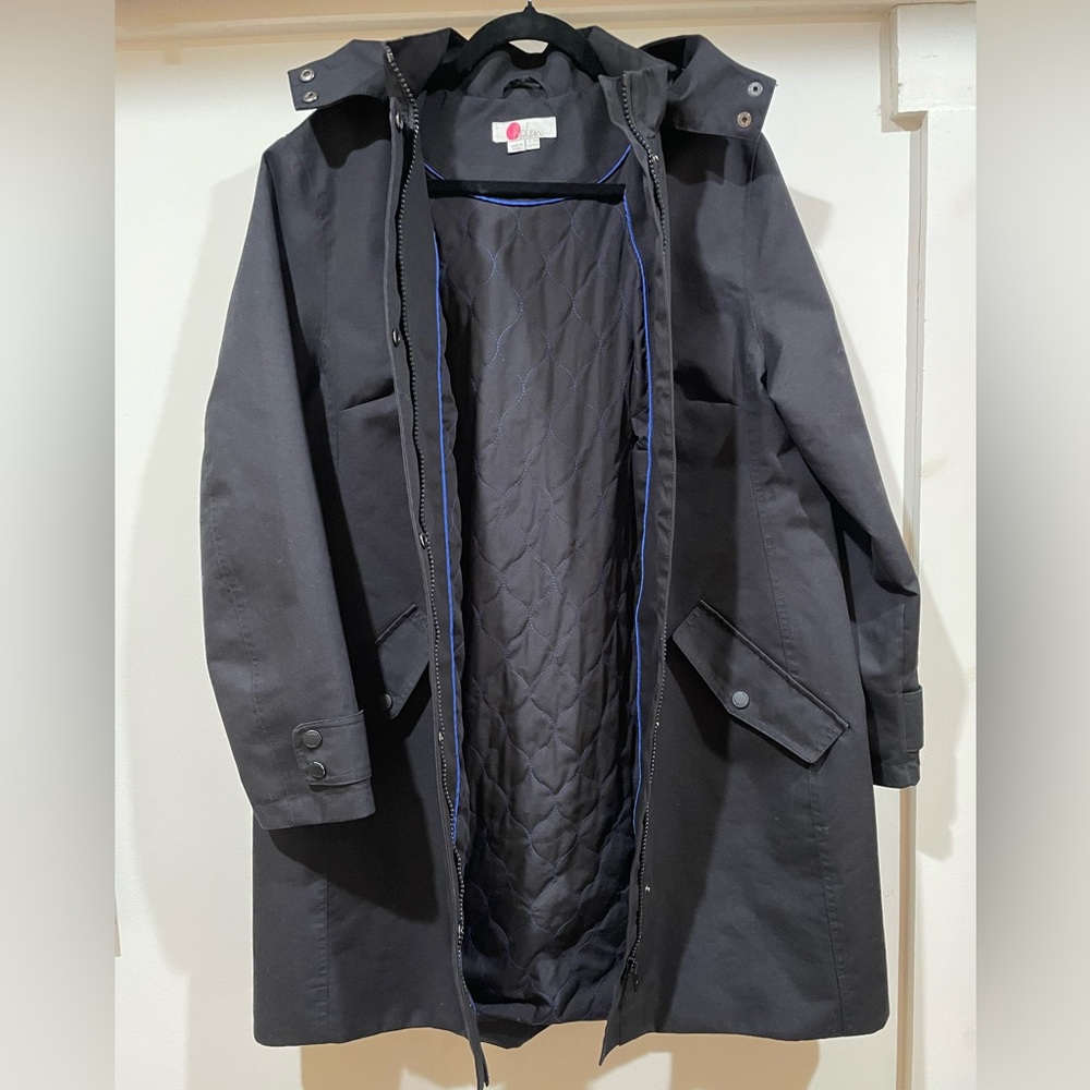 Boden Women's Black Trench Coat Size 14R